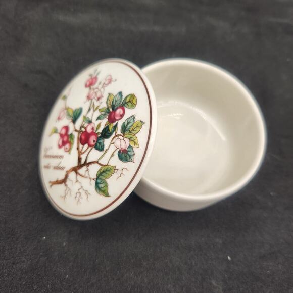 Villeroy & Boch Luxembourg Botanical Vaccinium Vitis-idaea Trinket Box w/Lid - Picture 2 of 4